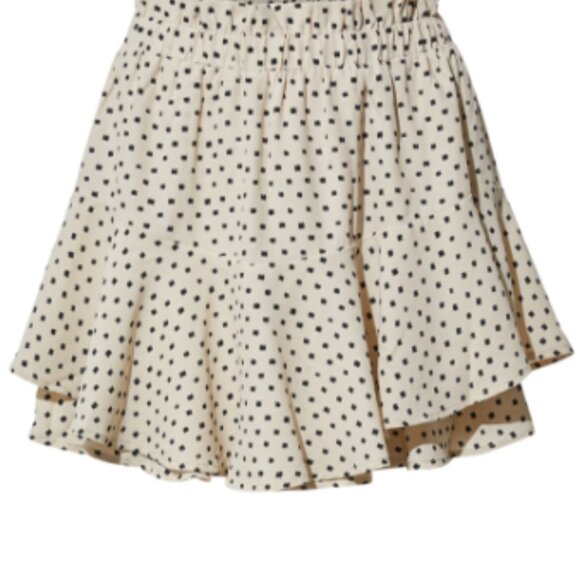 Women's JAPNA Cream and Black Polka Dot Skort Dress - Picture 3 of 11